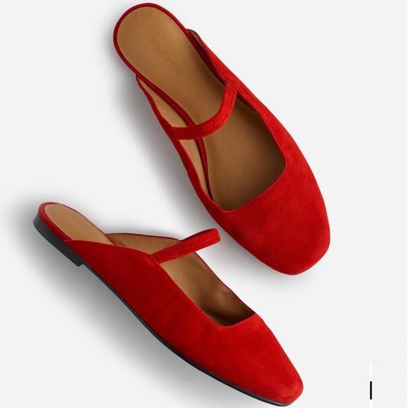 Madewell Shoes - Madewell Red Ballet Flat Mules